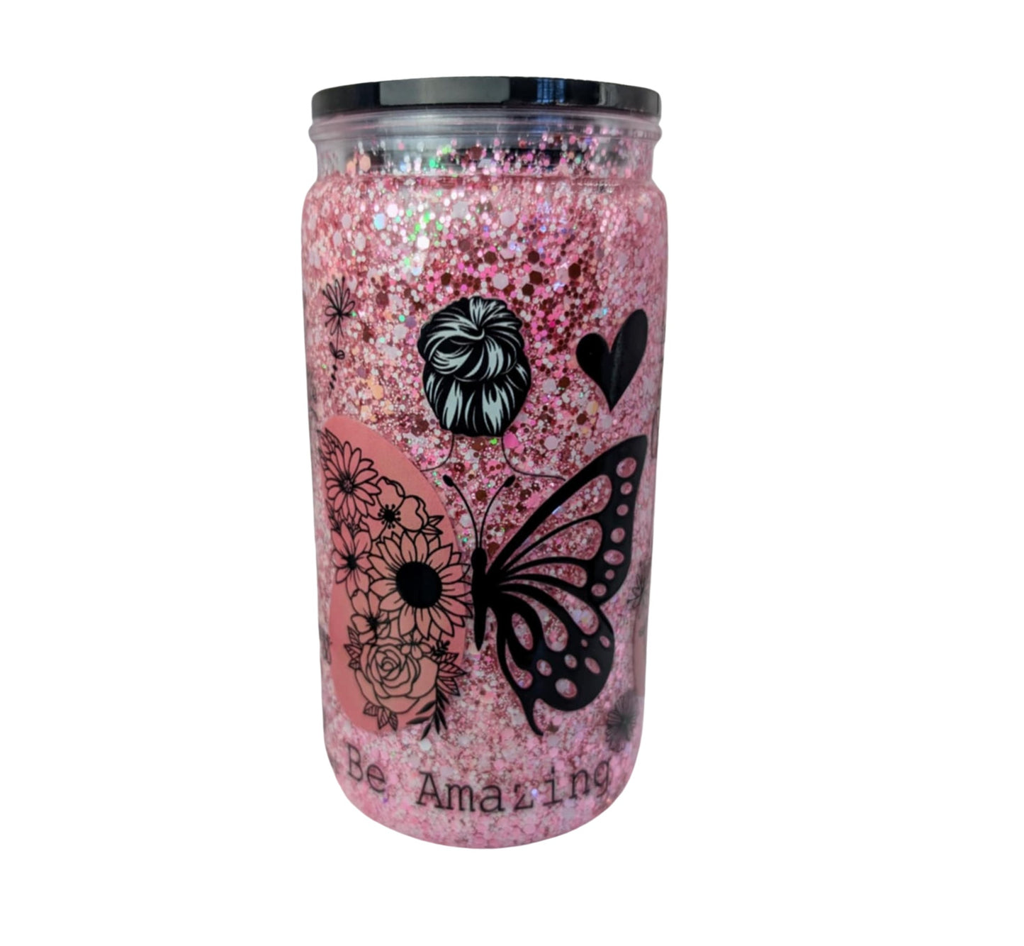 BUTTERFLY AFFIMATION SNOWGLOBE TUMBLER