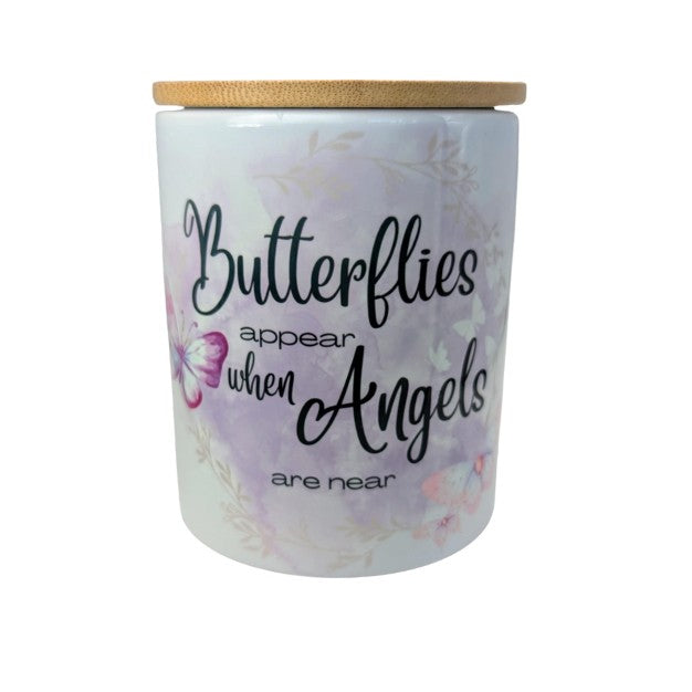 BUTTERFLYS APPER WHEN ANGELS ARE NEAR SOY CANDLE