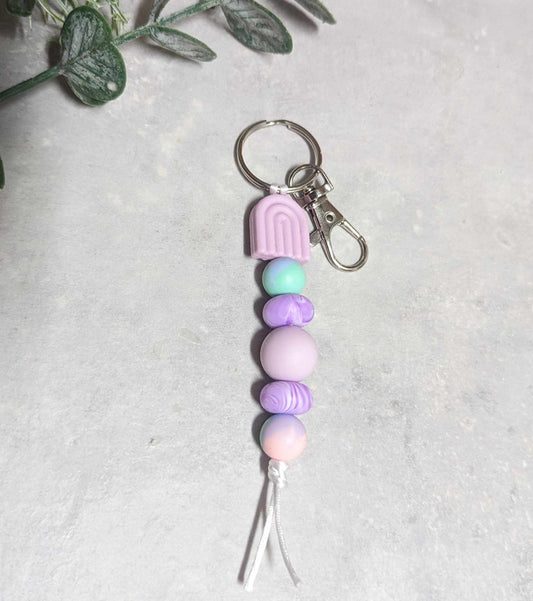 PURPLE RAINBOW KEYRING