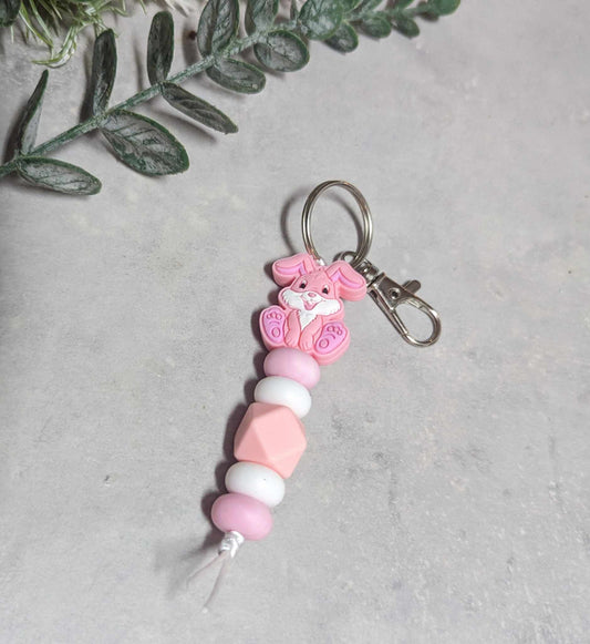 PINK BUNNY KEYRING