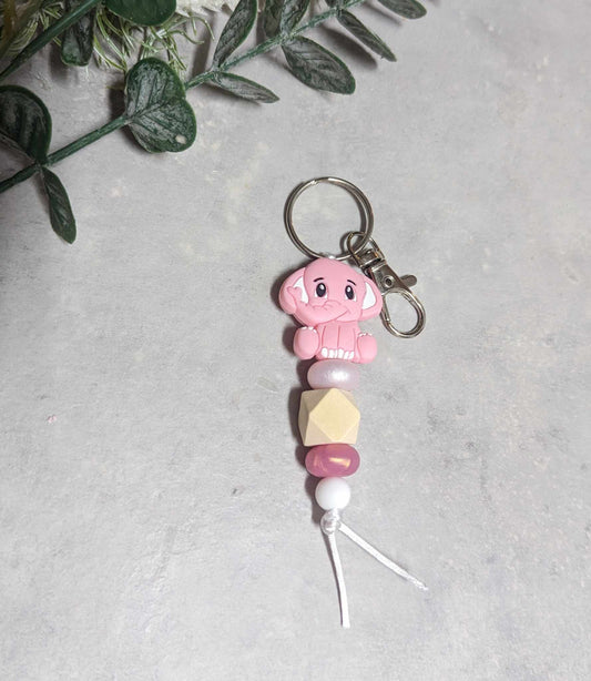 PINK ELEPHANT KEYRING