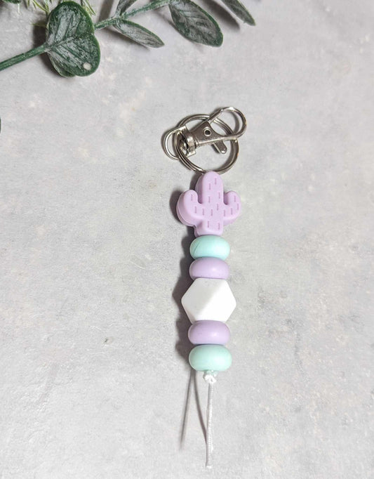 PURPLE CACTUS KEYRING