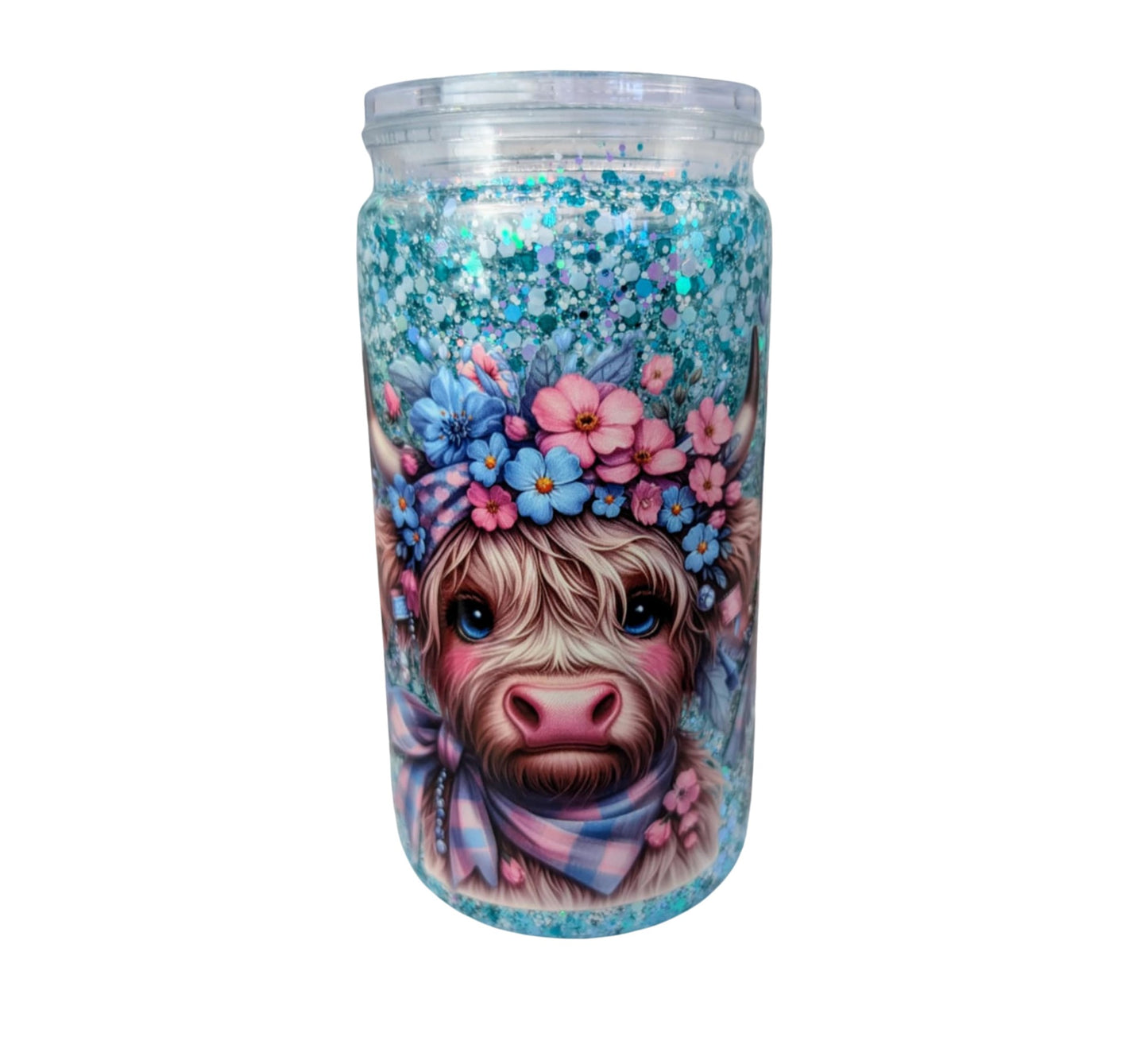 HIGHLAND COW SNOWGLOBE TUMBLER