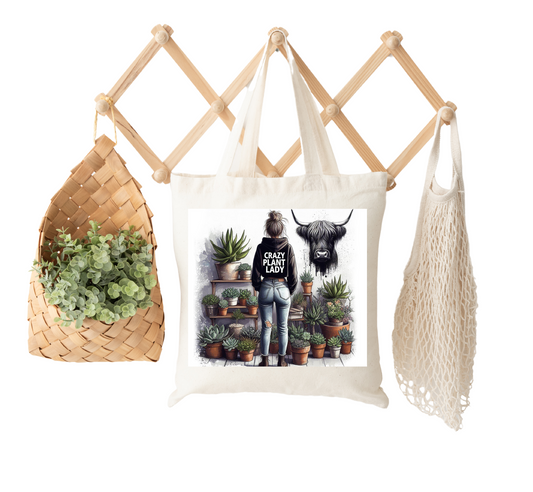 CRAZY PLANT LADY TOTE BAG