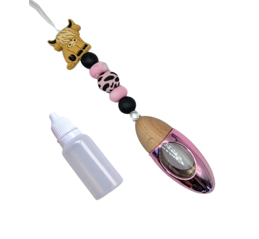 PINK & BLACK COW CAR DIFFUSER + REFILL