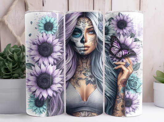 BUTTERFLY FLOWER BABE TUMBLER