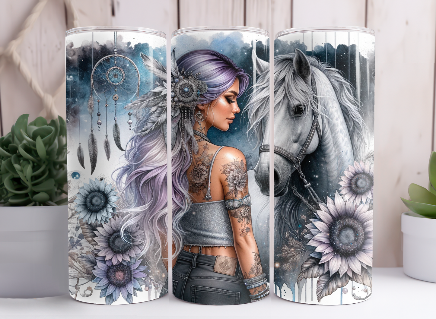 GIRL WITH HORSE TUMBLER