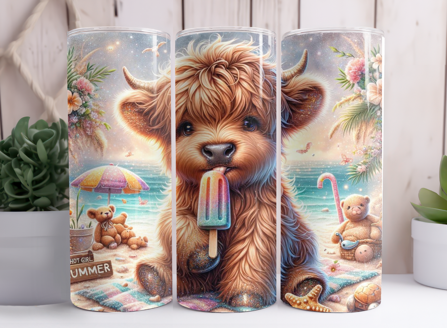 ICE CREAM HIGHLAND COW TUMBLER