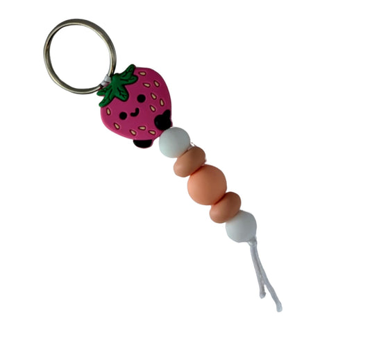 ORANGE STRAWBERRY KEYRING