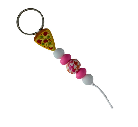 PINK PIZZA KEYRING