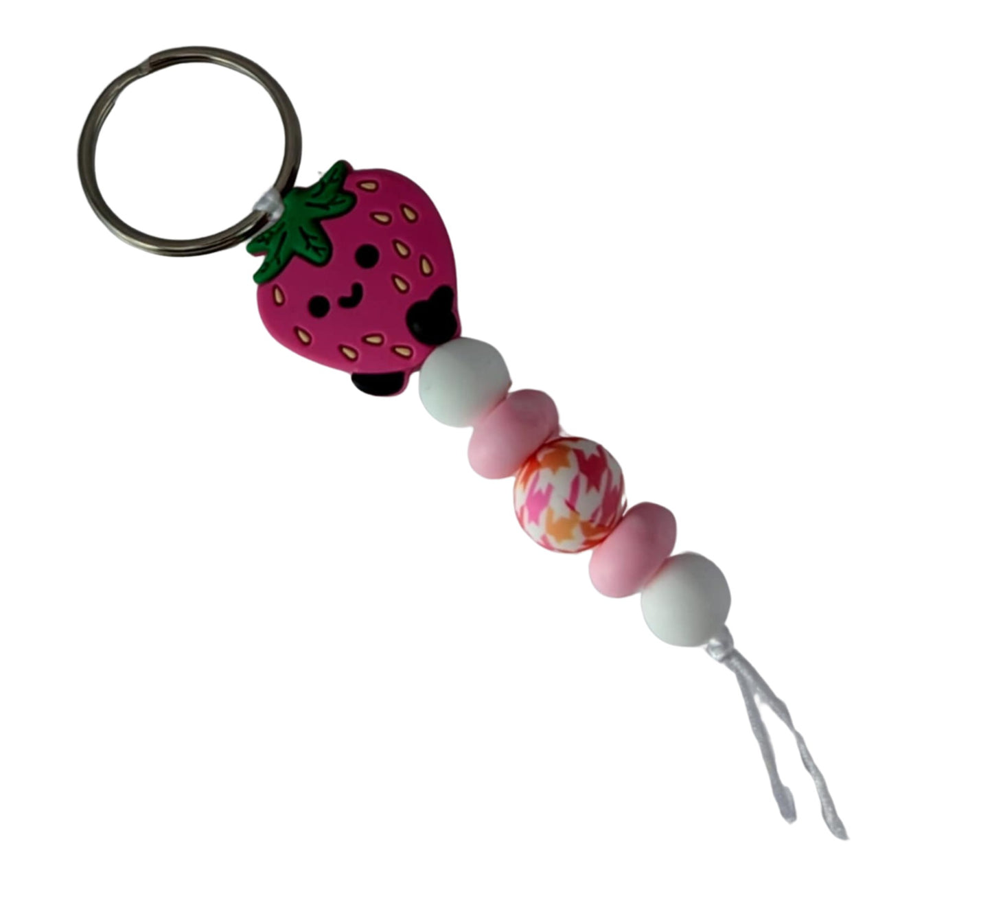 PINK STRAWBERRY KEYRING