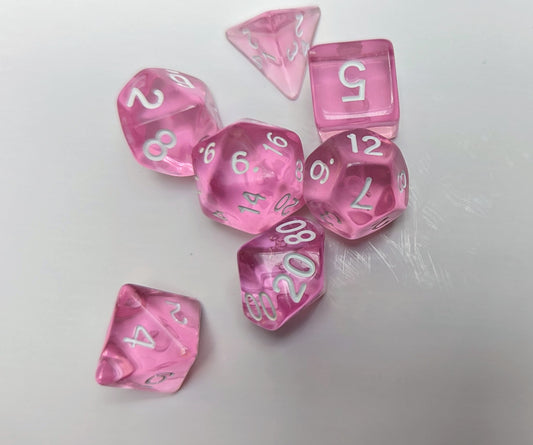 Pink DND dice