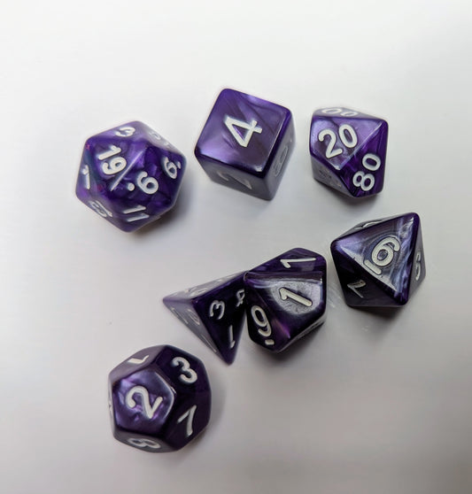 Purple DND dice