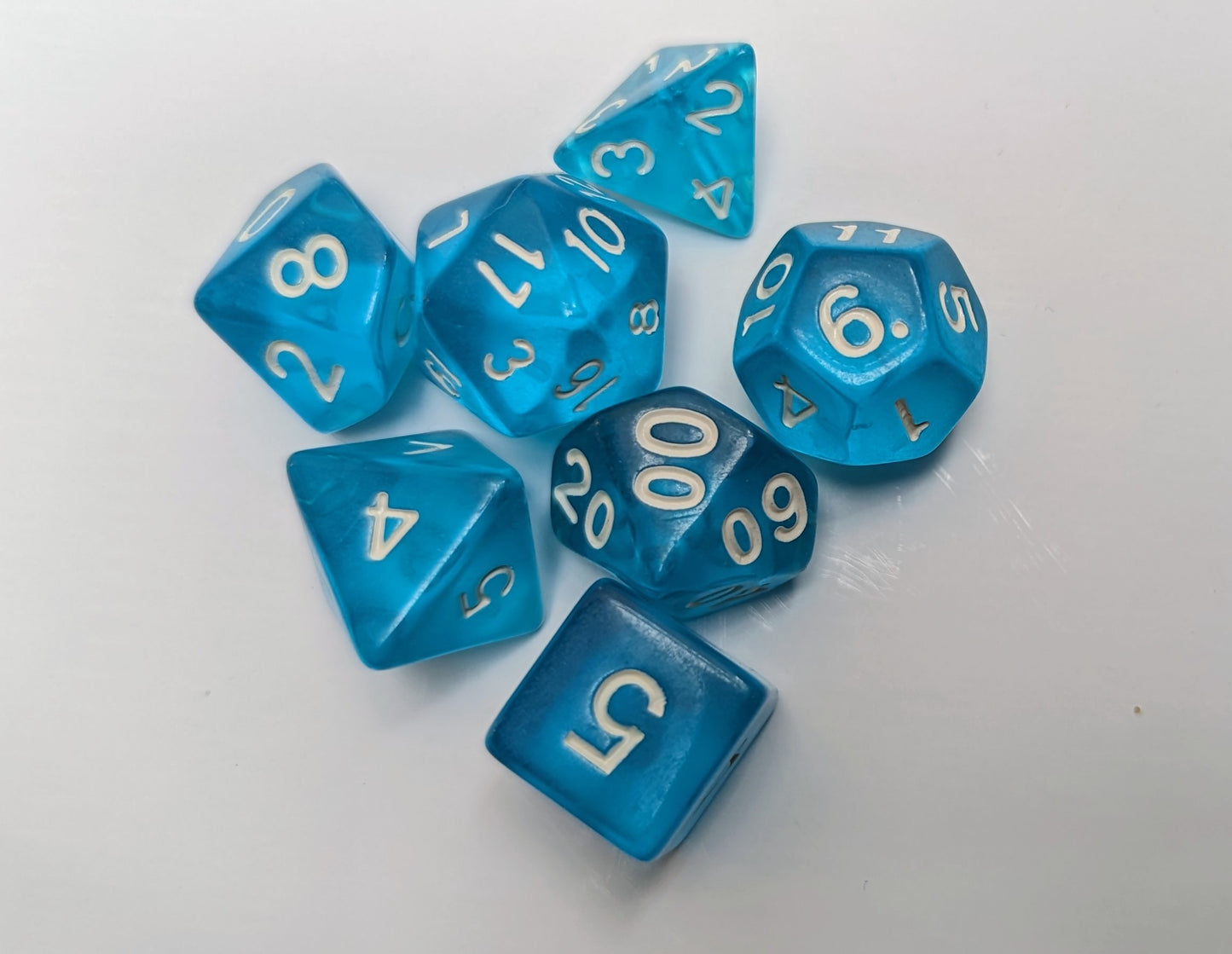 Teal DND dice