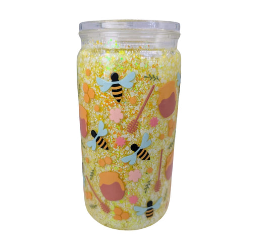 YELLOW BEES SNOWGLOBE TUMBLER