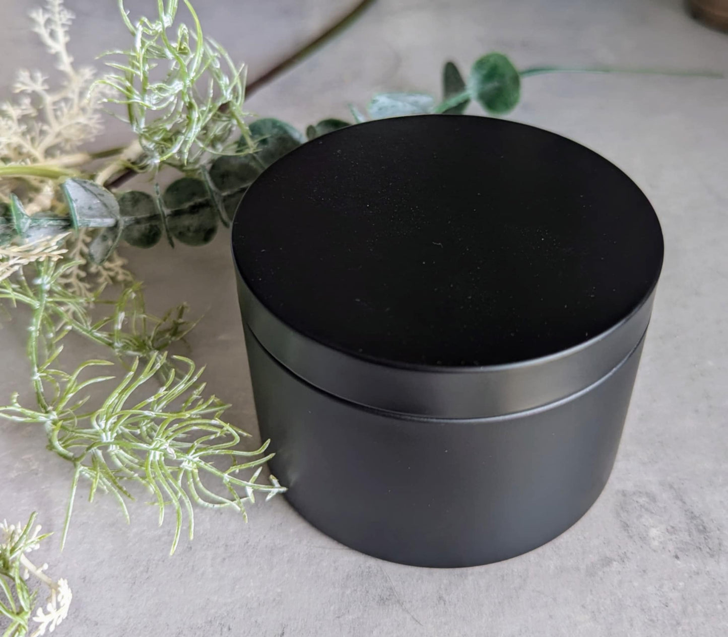 BLACK TIN SOY CANDLE