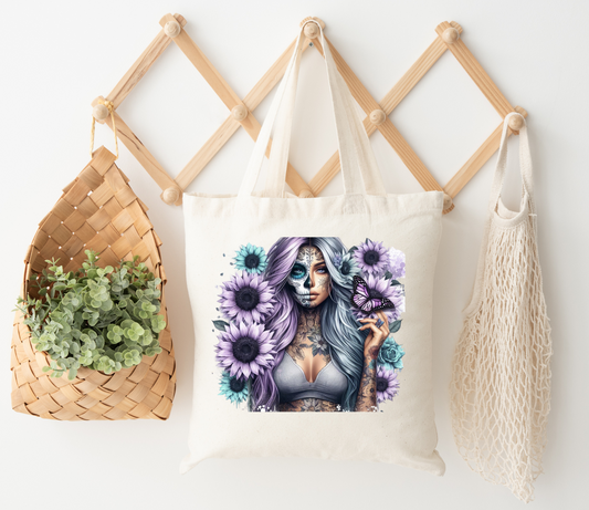 SUNFLOWER BUTTERFLY BABE TOTE BAG
