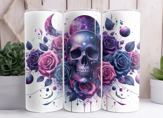 FLOWER SKULL TUMBLER